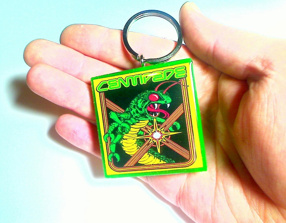 Centipede Arcade Coin Door accessory Keychain