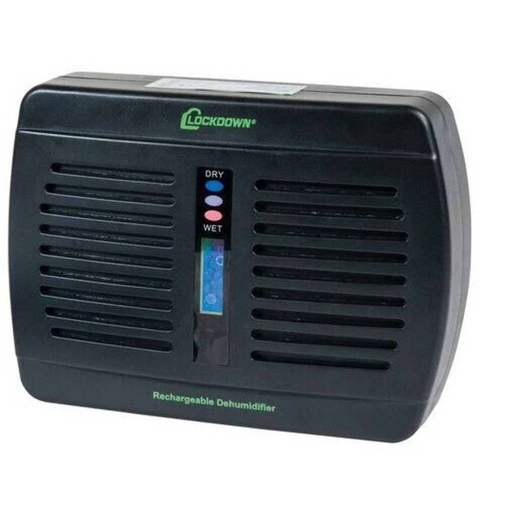 Lockdown Rechargeable Dehumidifier Black Compact Design - 1092878