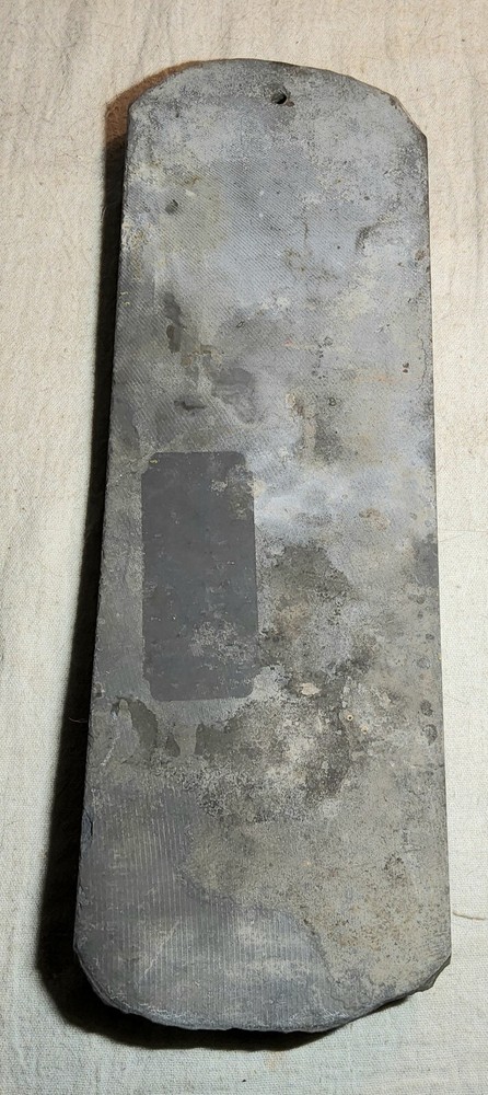 HEAVY SLATE WORKING THERMOMETER DISPLAY SIGN WITH PINEAPPLE ETCHED INTO BOTTOM