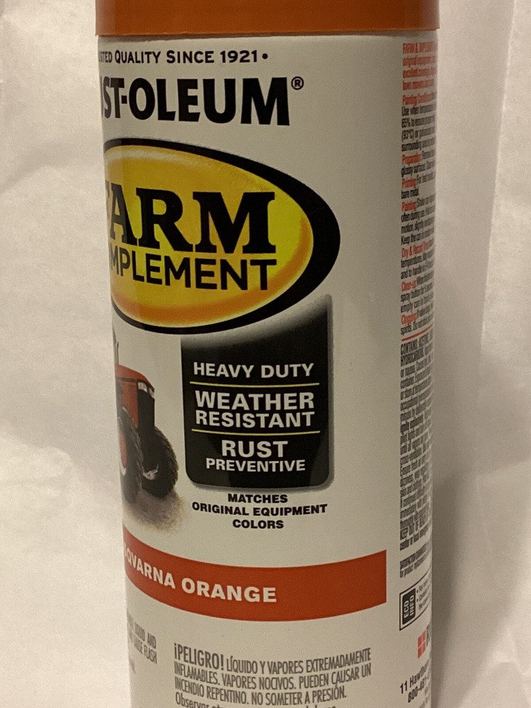 One 12 Oz Can Rust-Oleum FARM & IMPLEMENT Spray Paint