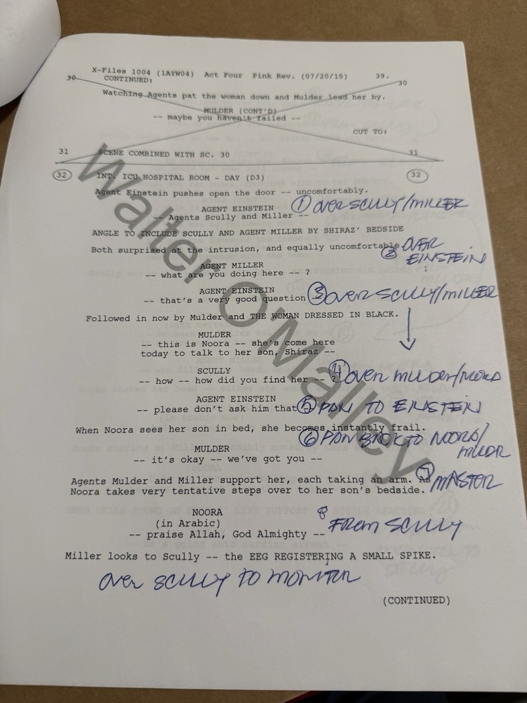 The X Files Original Chris Carter Script Call Sheets Sides Prop TV