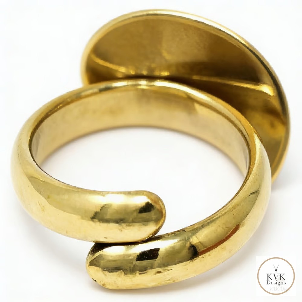 Geometric Circle Brass Ring