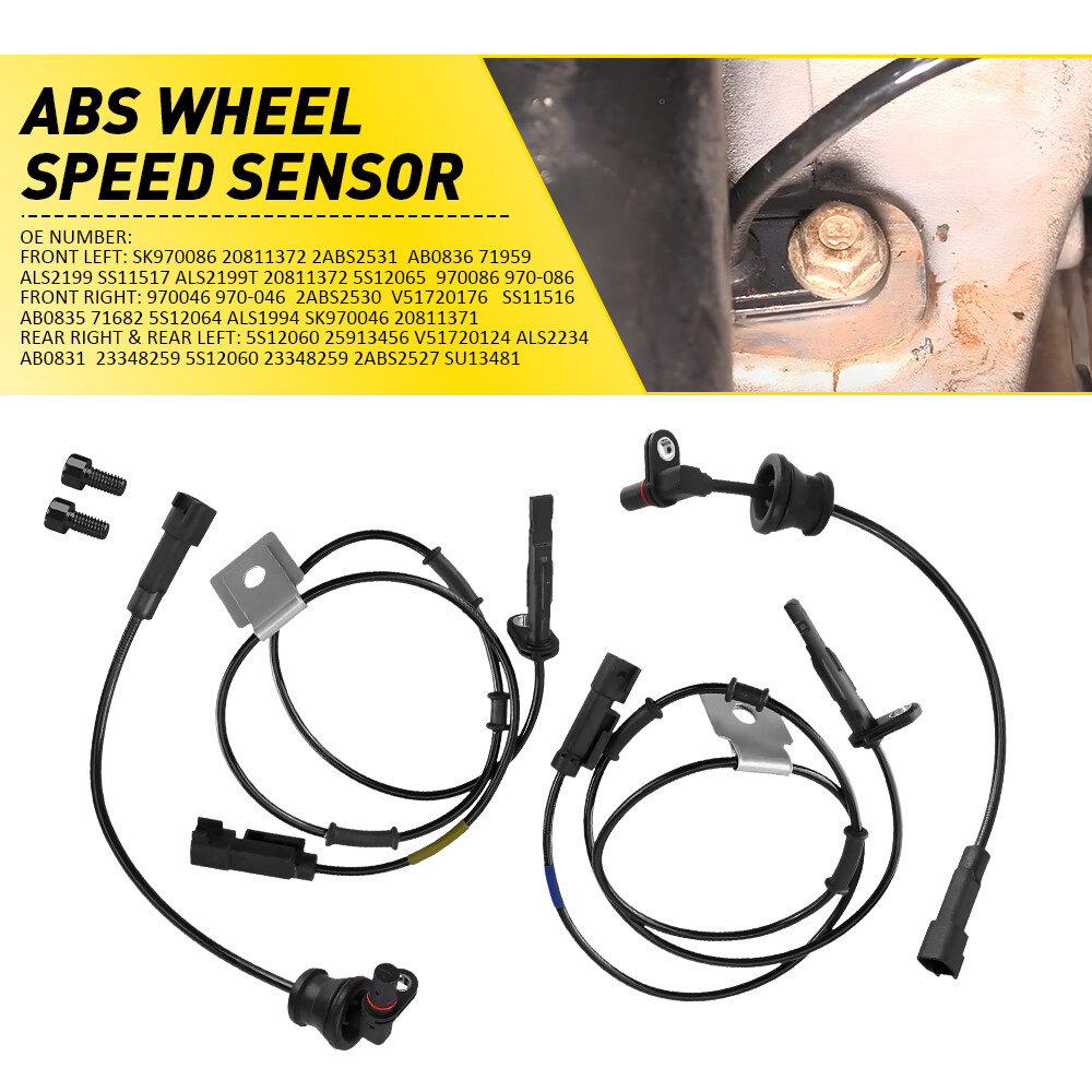 4PCS ABS Speed Sensor Set For 2010-2017 GMC Terrain Rear Front Left Right EOOK