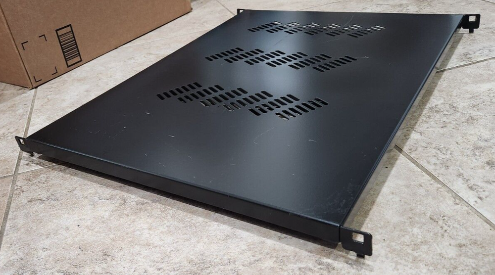 Pair of 19" Rack Mount Adjustable/Extendable Network/Keyboard Mouse Shelf Trays