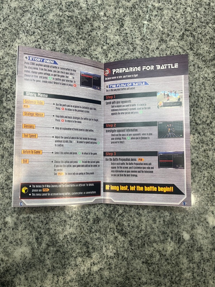 Custom Robo Game Cube Manual