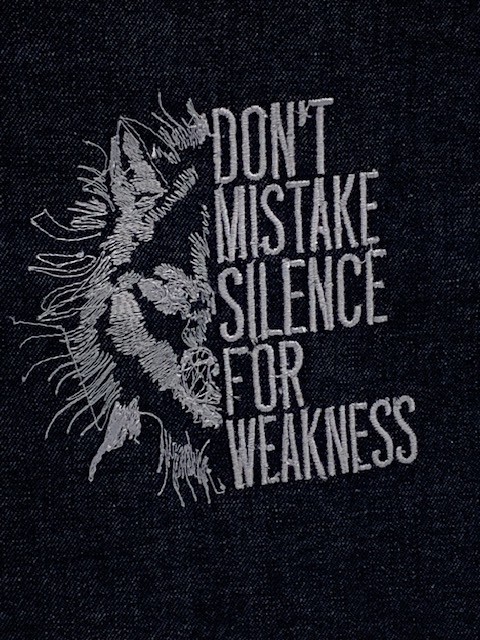 NEW Covered Comp Notebook "Don't Mistake Silence for Weakness" embr Free ship