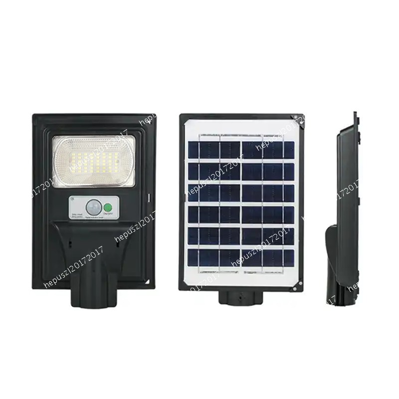 LED Solar Powered Street Lamp Cool White Sensor Auto On/Off Remote Control Pole