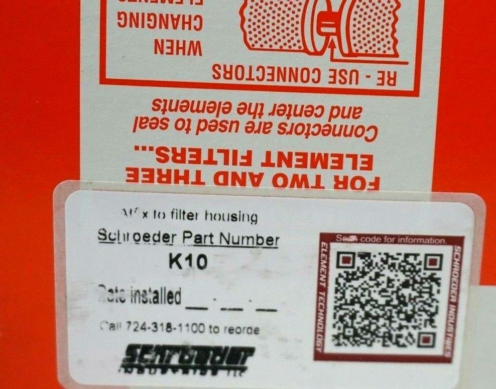 NEW SCHROEDER K10 FILTER ELEMENT