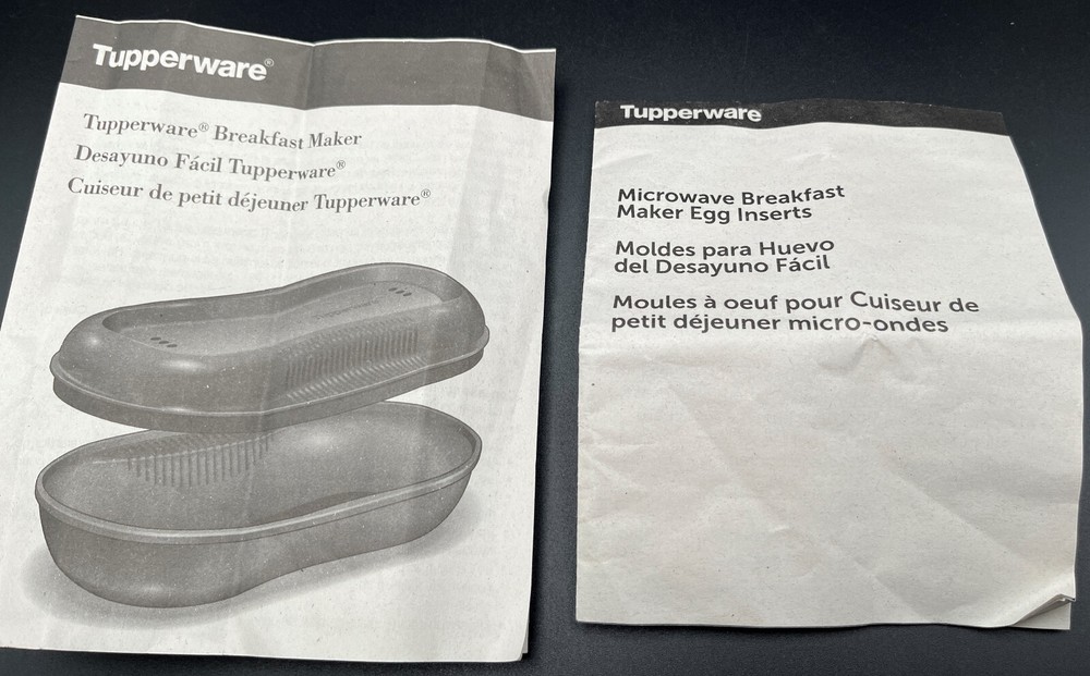 Tupperware Microwave Breakfast Maker with egg inserts NEW