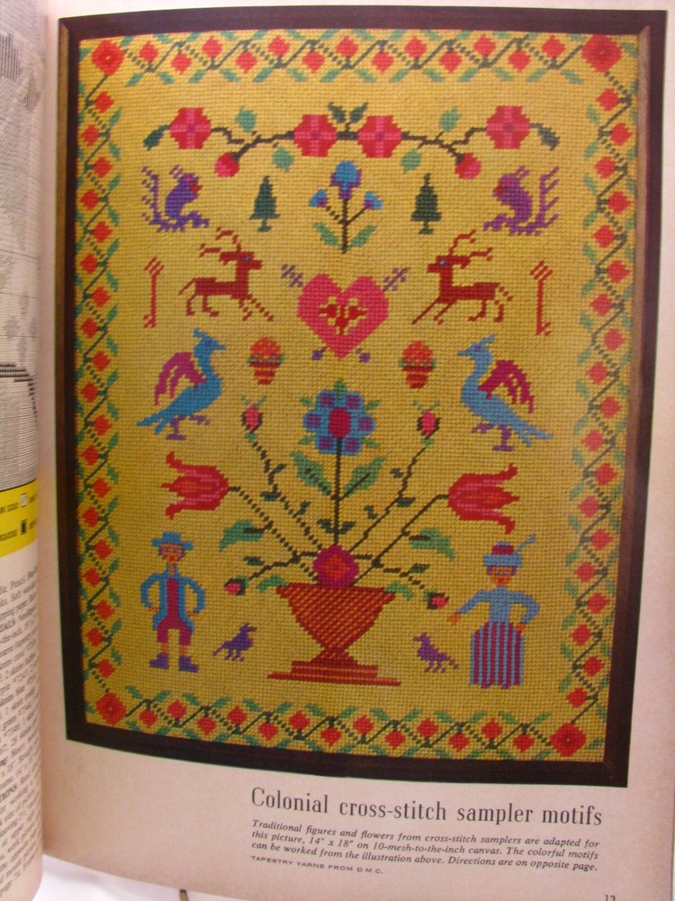 Vintage McCalls Needlepoint Beginners Step by Step 1972 Patterns Stitches Design
