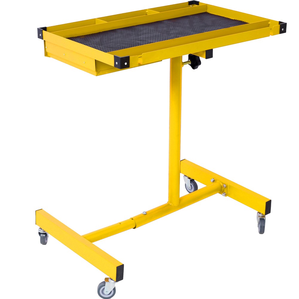Heavy Duty Adjustable Work Table with Drawers Rolling Tool Tray with Wheels