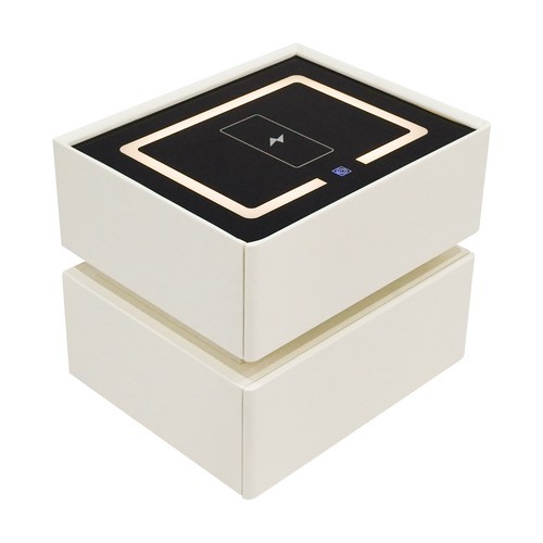 Smart Nightstand W/ Tri color sensor light+Wireless Charging+USB Bedside Table