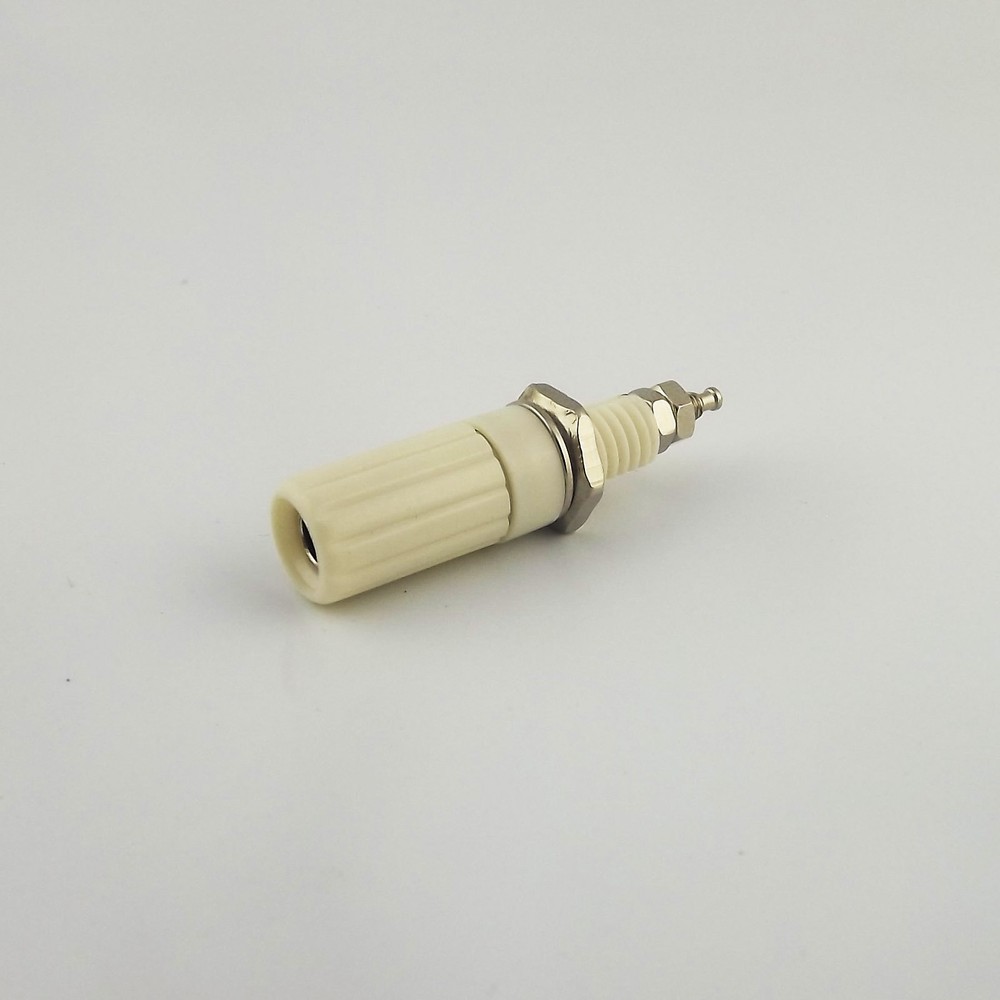 100pcs 4mm Banana Plug Jack Binding Post Speaker Cable Amplifier Connector White