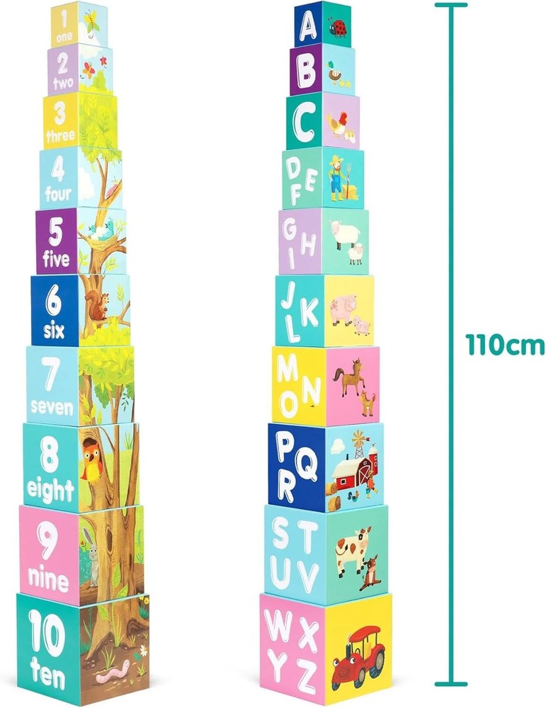 Boppi: Stacking Cubes - Farmyard