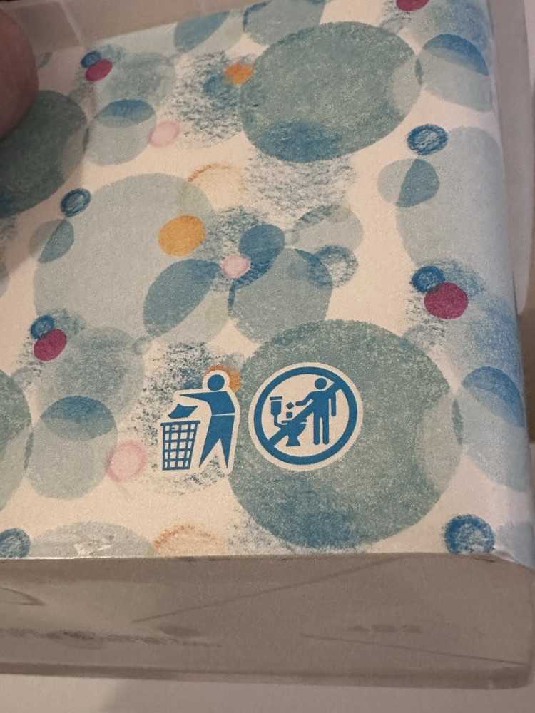 Huggies EMPTY Wipe Holder With Dots 2 Small Scuffs Multicolor
