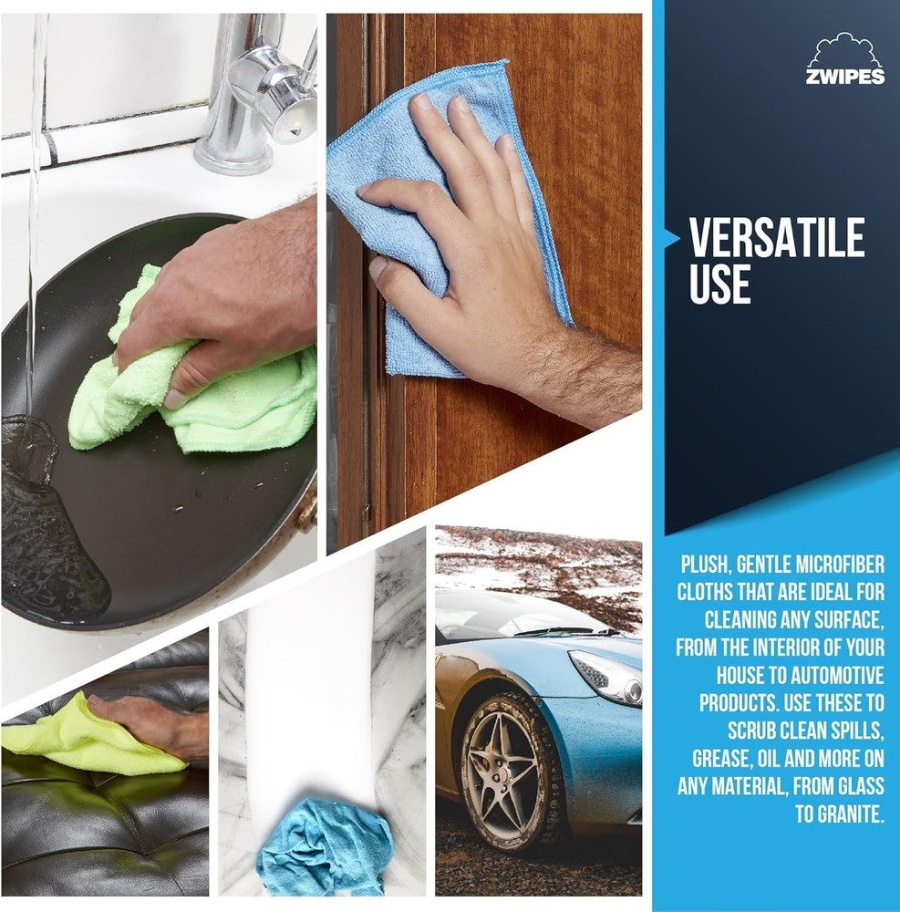 Super Soft Microfiber Cleaning Cloths 36-Pack