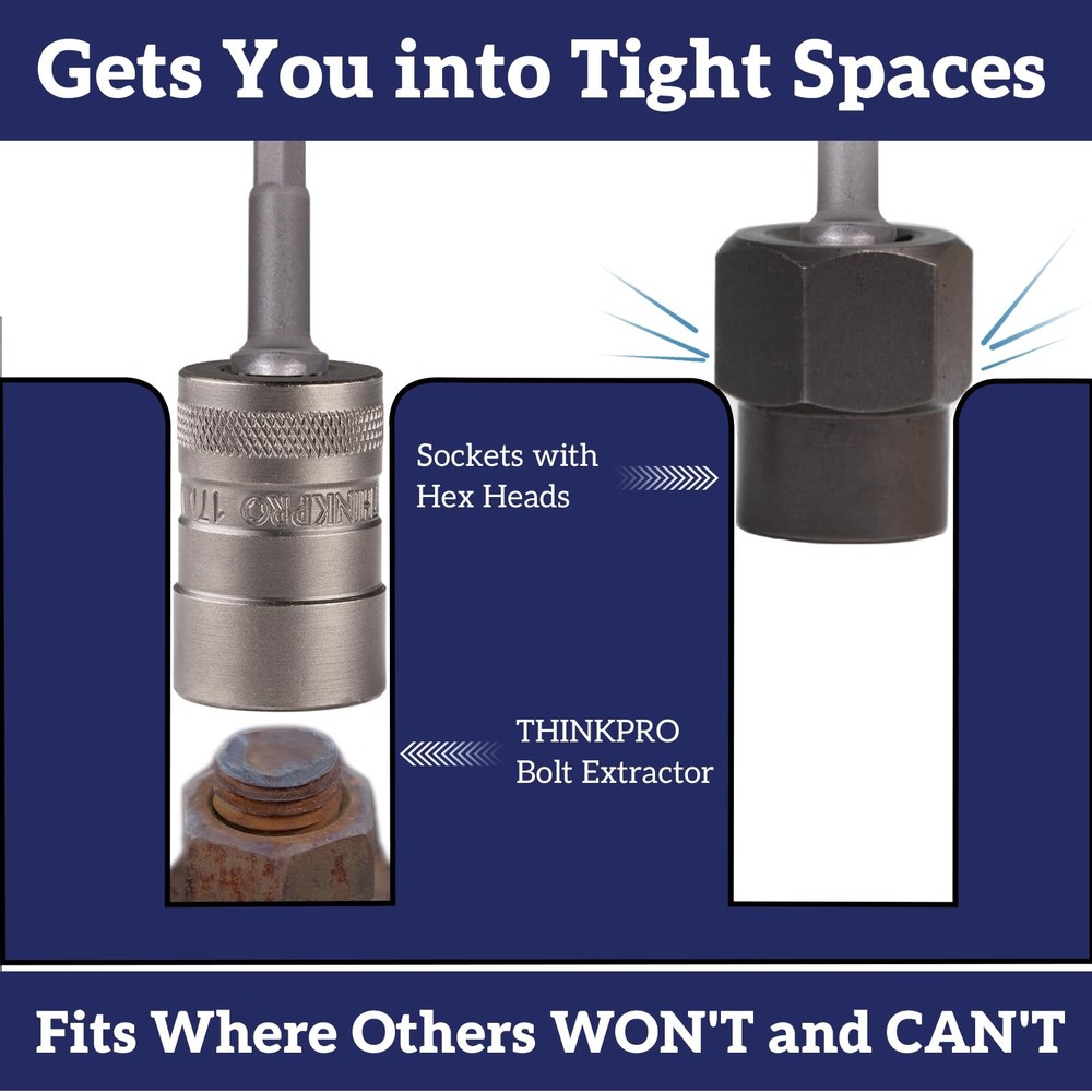 Thinkpro Bolt Extractor Kit, 32PCS Rounded Remover, 32PCS, 32-piece