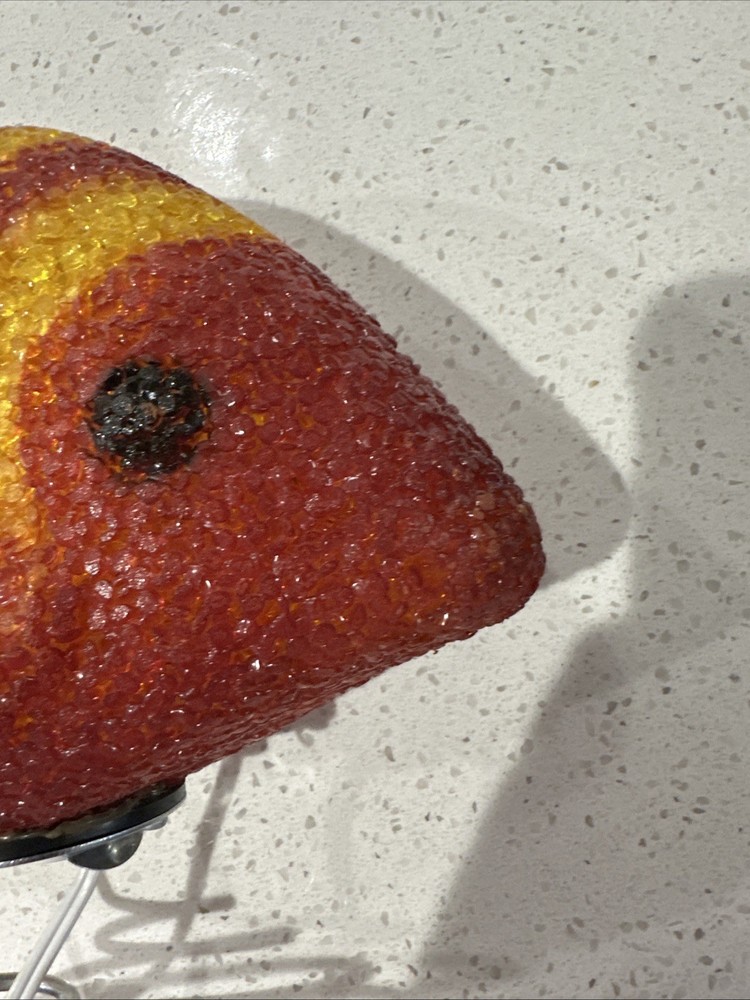 Vintage Fish Plastic Popcorn Lamp Night Light Red Yellow Fish