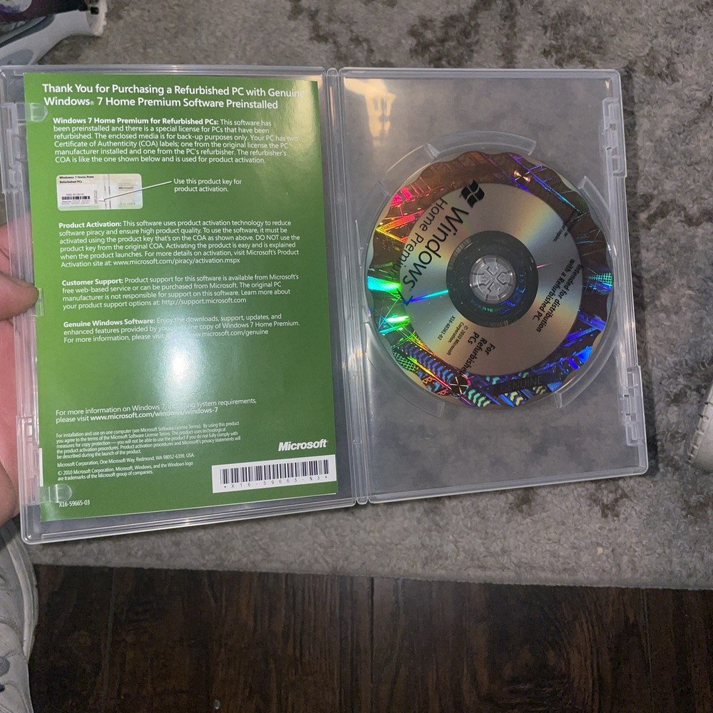 Window 7 Home Premium For Refurbished PCs (back-up)