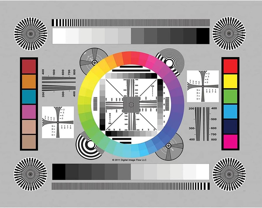 High Resolution 8.5X11" Chrome SD Professional Lens Test Chart, 3-Pack