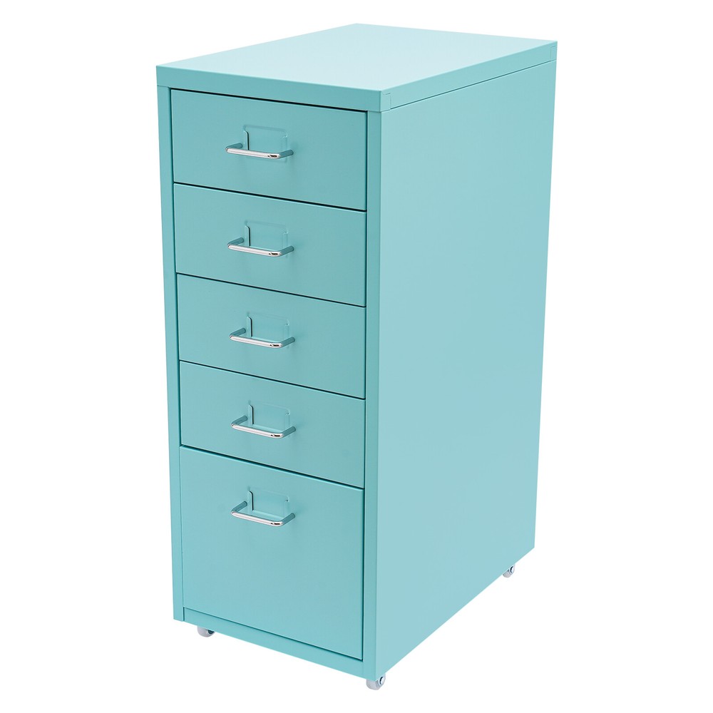 5 Drawers Tool Cart Workshop Rolling Tool Chest Storage Cabinet w/Lock & Key