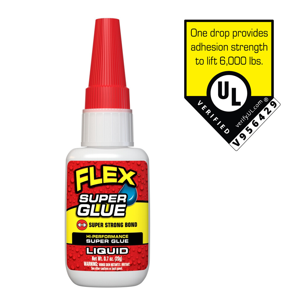 Flex Super Glue Liquid, Clear, 20 Gram Bottle