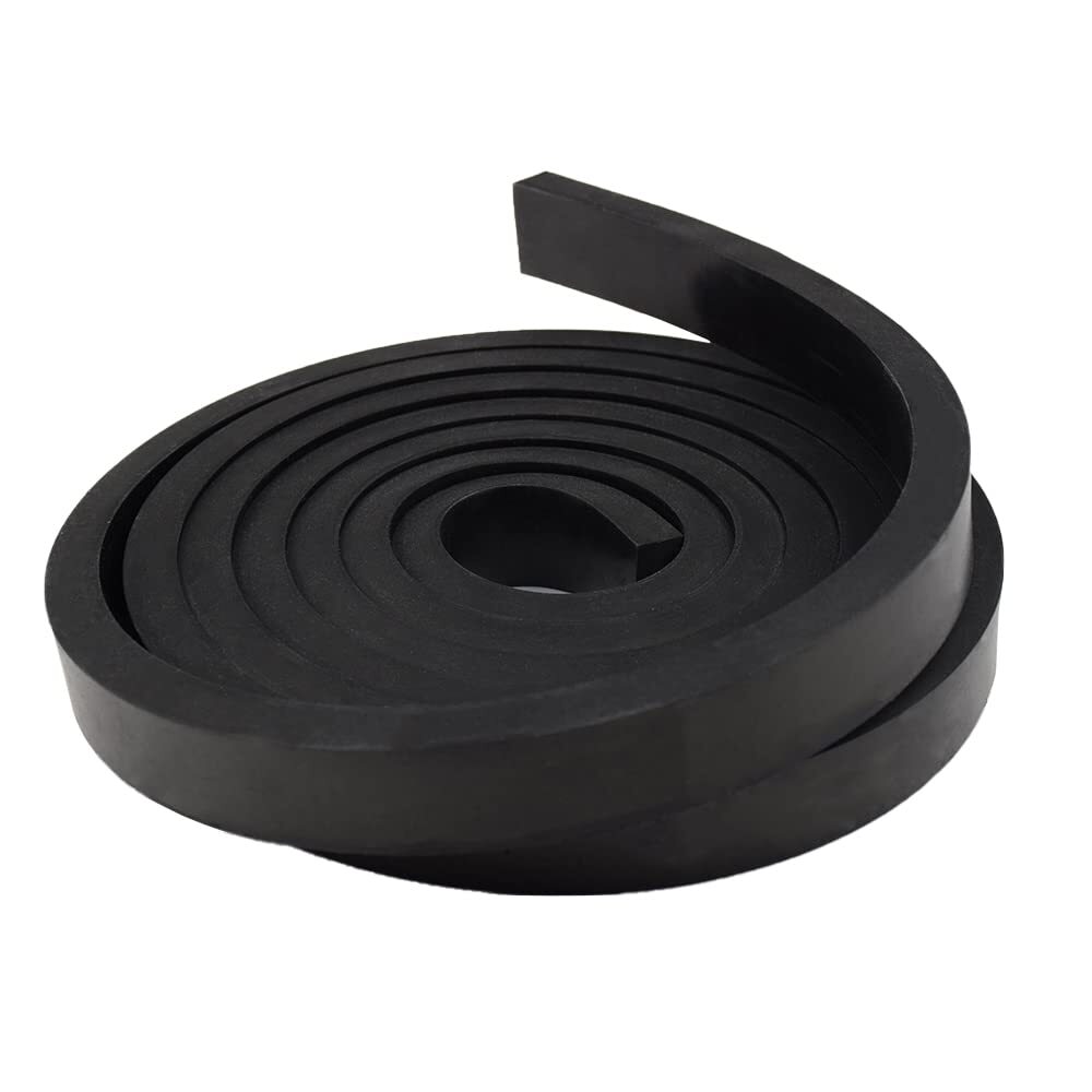 DOBTIM Rubber Strips 1/2(.500)" Thick X 1" Wide X 10'Long, Solid Rubber Rolls