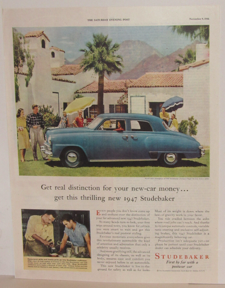 Original 1946 Studebaker Magazine Ad