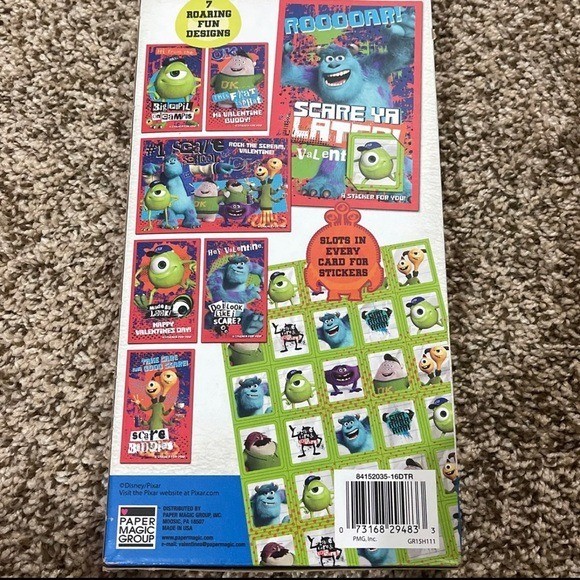 34~Disney Pixar Monsters & 35 stickers