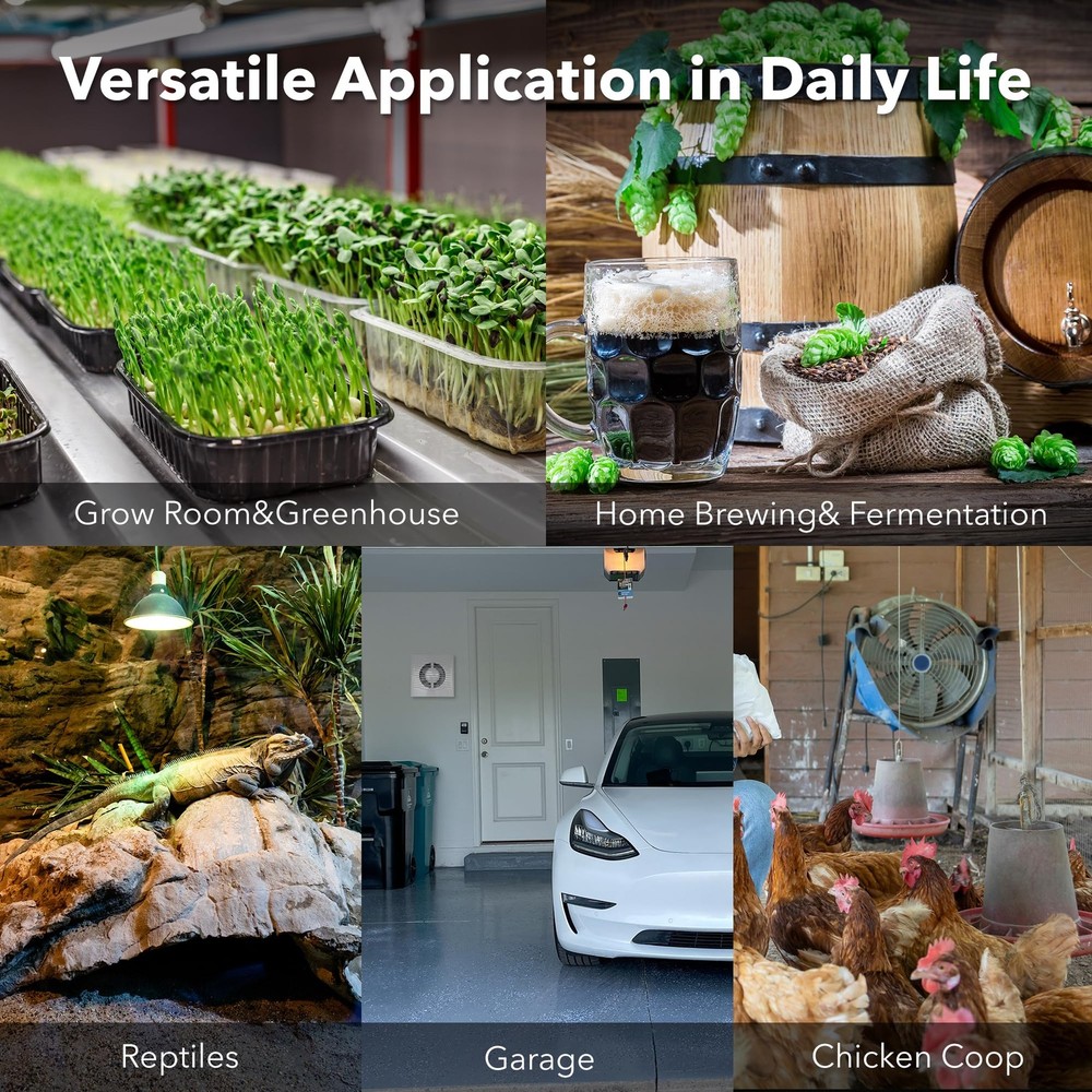 BN-LINK Digital Cooling Thermostat Controller, Temperature Cooling, Green