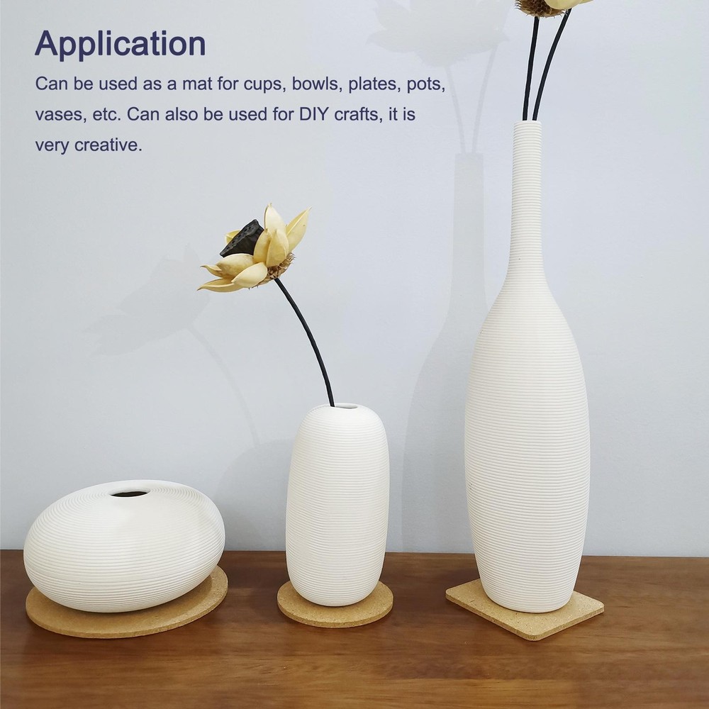 100mm round coasters 2mm thickness cork cup mat 24pcs