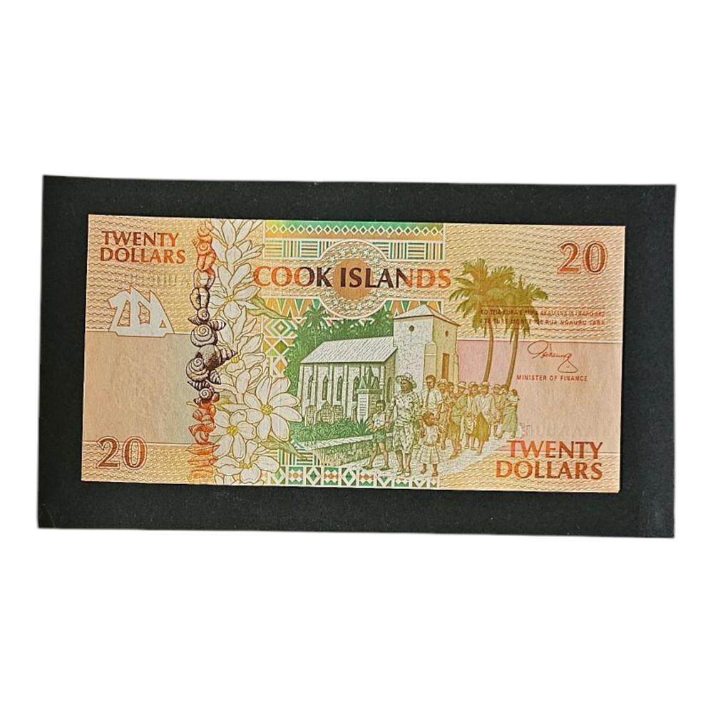 COOK ISLANDS 1992 $20 Dollars Prefix AAA Low serial # P9a UNC (Lot # 1069)