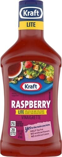 Kraft Raspberry Vinaigrette Lite Salad Dressing - 16 fl oz Bottle