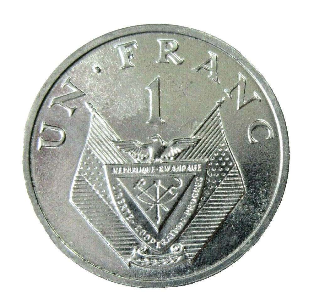 RWANDA. 1 FRANC, 1969. UNCIRCULATED.