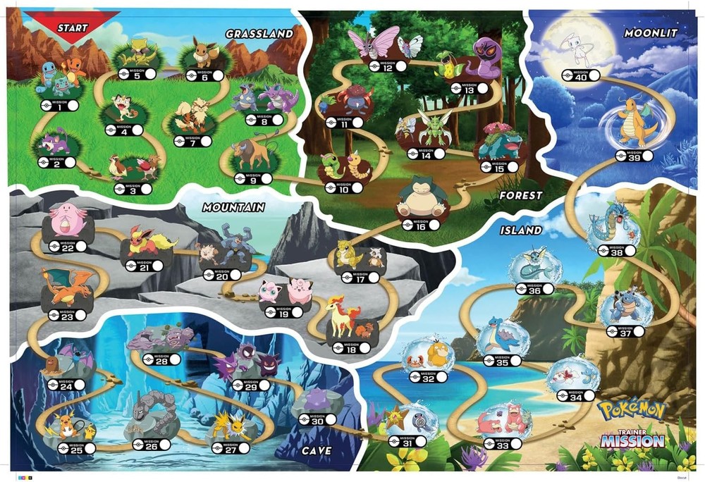 Pokemon Trainer Mission - Electronic Detector Will Guide You On 40 Missions,...