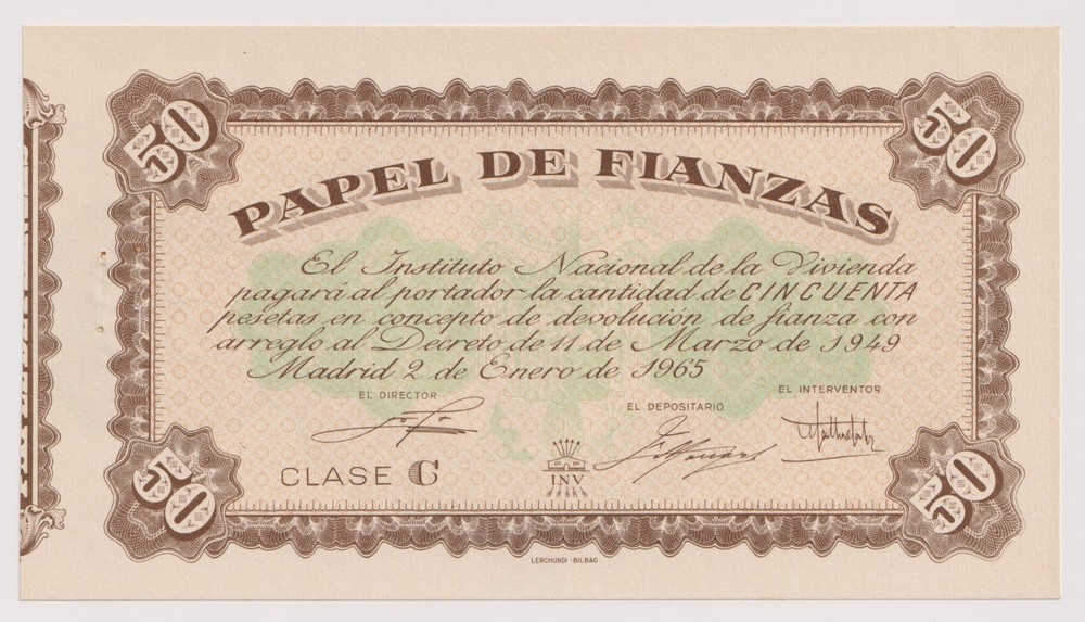 Spain - 50 Festas Banknote, Year 1965 Banknotes