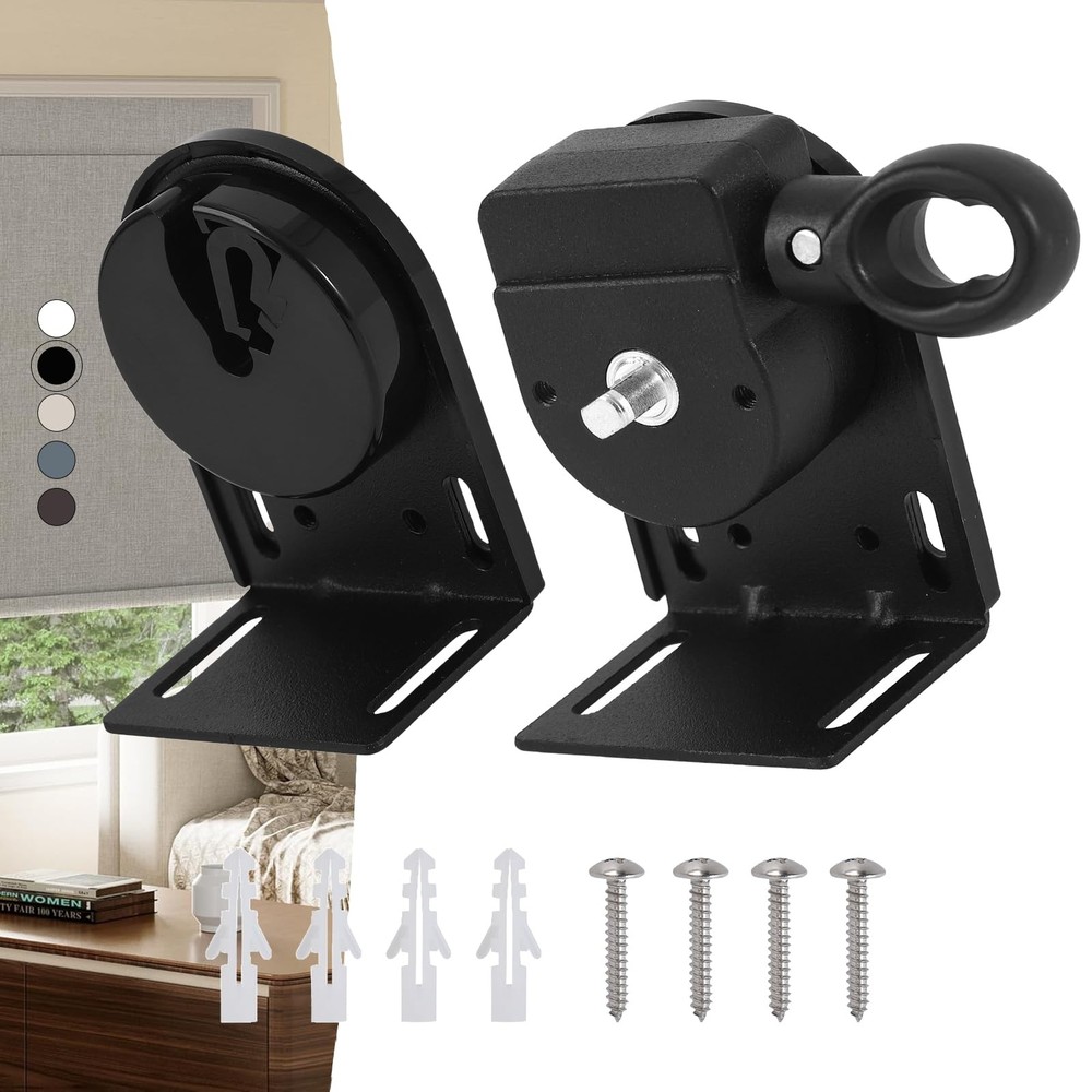 [Enmpnornb] Roller Shade Hardware coolaroo Replacement 1 set bracket, Black