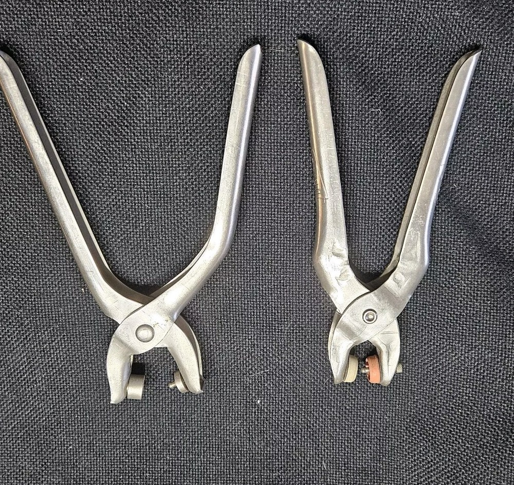 Two Dritz Grommet Pliers 3/8" Misc Vintage 1985 Craft Tool