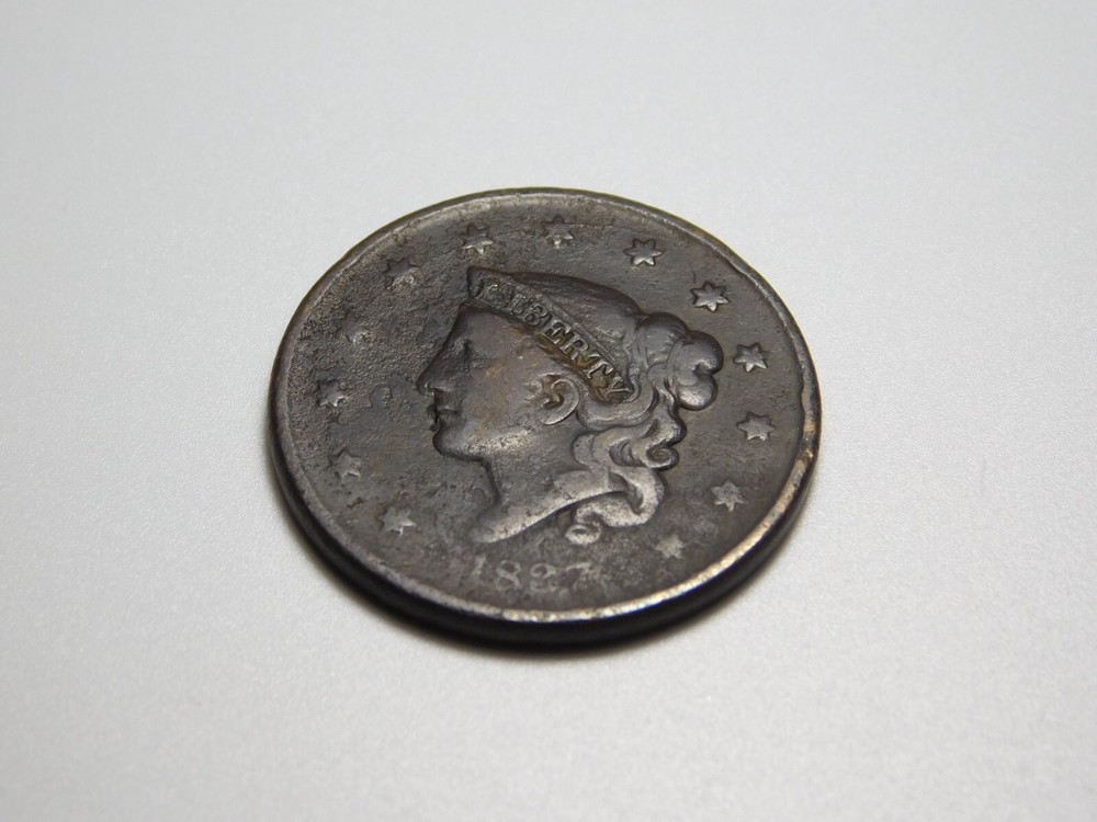 US COINS 1837 CORONET HEAD LARGE CENT