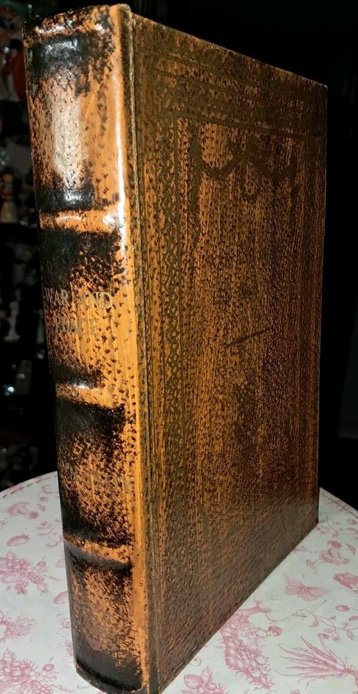 War And Peace Wooden Book To Hide Objects Keep Items Safe In Plain View