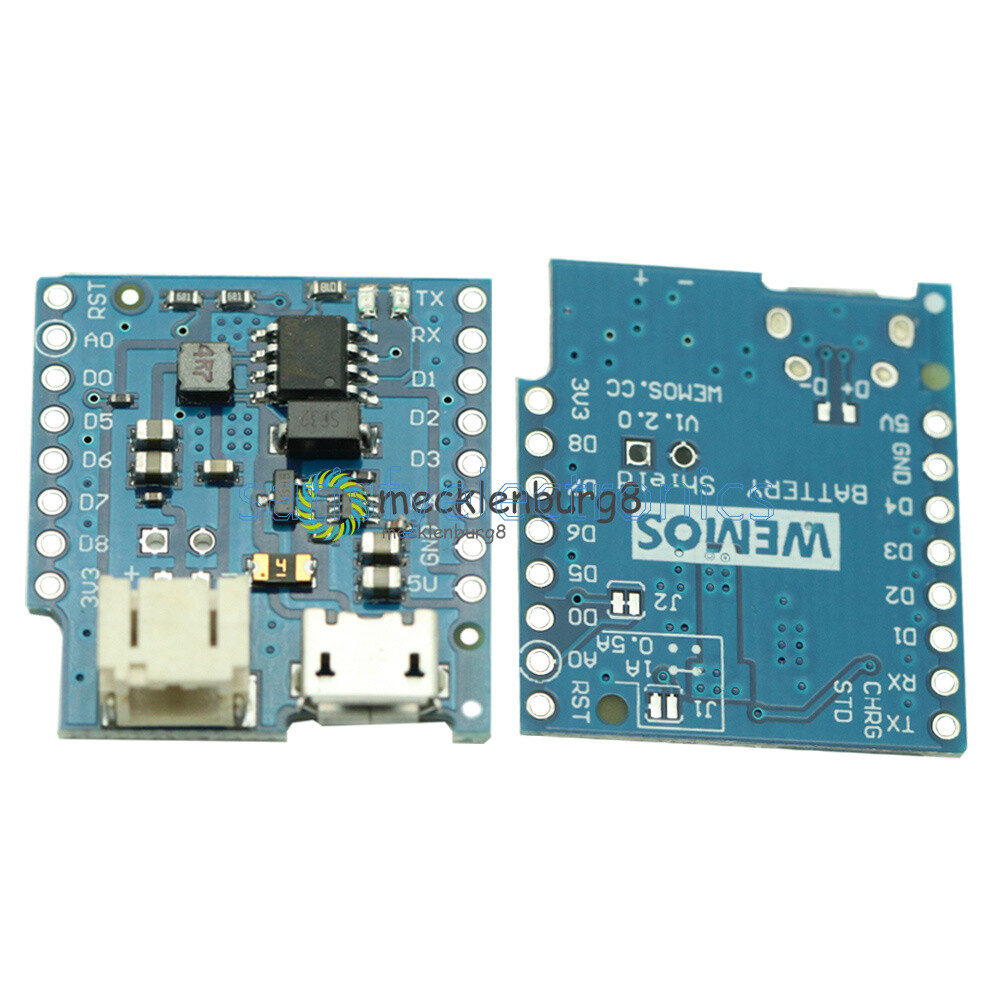 Battery Shield For WeMos D1 mini single lithium battery Charging & Boost