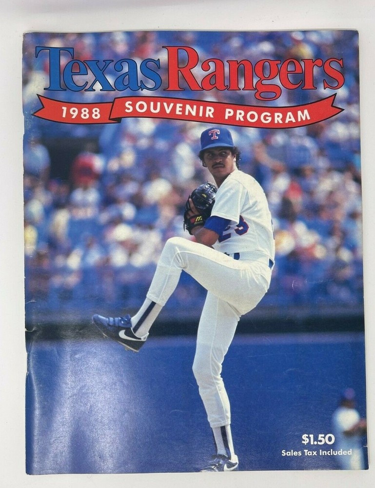 1988 Texas Rangers Baseball Souvenir Program Magazine