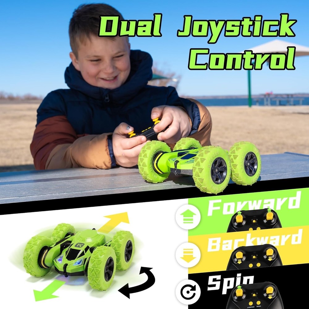 Versatile Remote Control Stunt Car for Kids - Includes Dual Joystick Controller