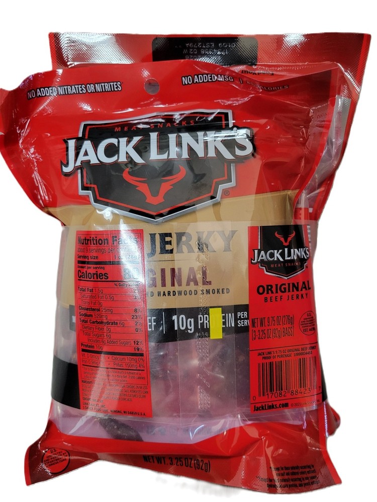 Jack Link's Beef Jerky, Original, 3.25 oz ( 3 Pack )