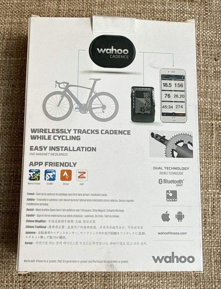 Wahoo RPM Cadence Sensor Dual Technology Bluetooth/ANT+ App Friendly