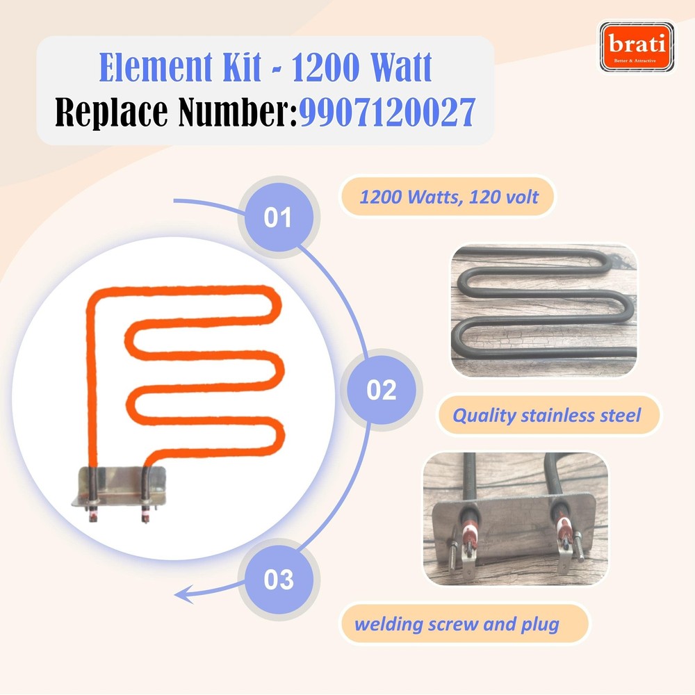 Electric Smoker Heating Element Replacement Part 9907120027 for Masterbuilt H...
