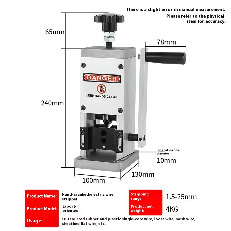 Manual Wire Stripping Tool Professional Small Home Electric Wire Stripper