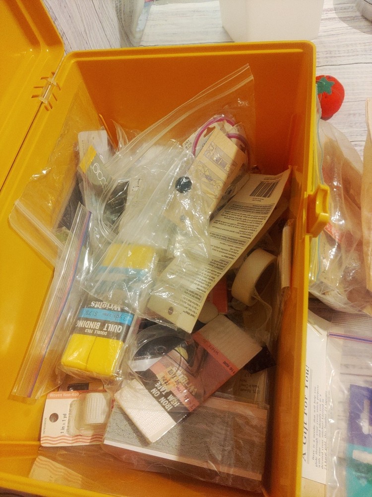 Large Sewing Box With Supplies