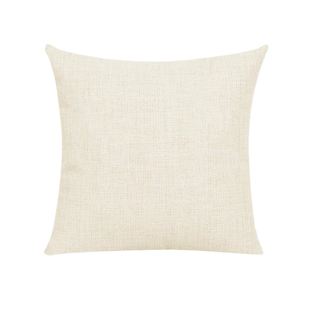 Customizable Heat Transfer Printed Pillowcase Linen Material Beige or White