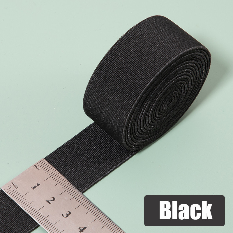 2.5cm Heavy Duty Elastic Band - High Stretch Flat Webbing Multi Color 2 Meter